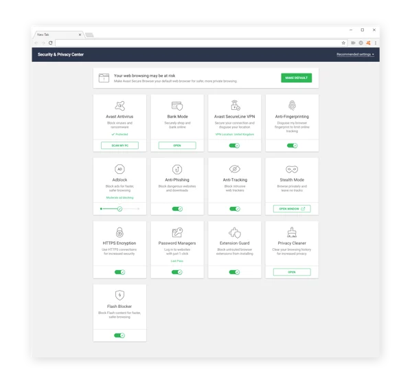 Avast Secure Browser是一款私密、安全的浏览器，可以让您在网上保持安全。