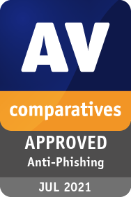 AV Comparatives 在 2021 年颁发给 Avast的防网络钓鱼认证。